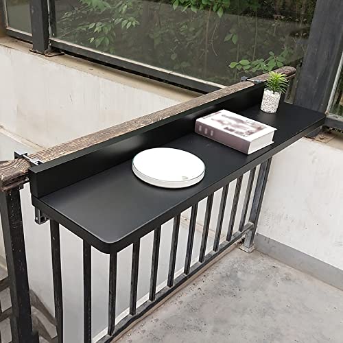 Table suspendue d'extérieur réglable et rabattable pour balcon et terrasse