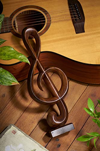 Handicraftviet Wooden Music Note Sculpture For Home Decoration And Music Lovers, Wood Music Note Figurine For Music Teachers (Wood Music Note, Black) #TOP5