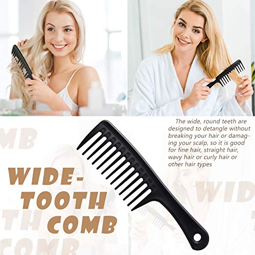 Patelai 3 Pieces Wide-Tooth Comb Detangling Shower Comb Set, Carbon Fiber Pick Barber Brush Tool For Beard, Long, Thick, Curly Afro Hair thumb #5