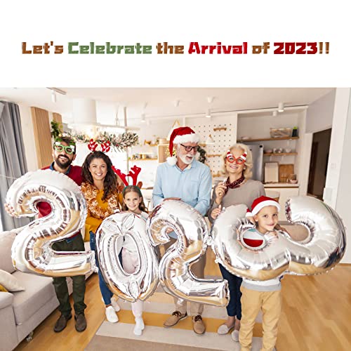 Havii 2023 Blue Balloons Kits For New Years Eve Party Anniversary Supplies Graduation Decorations With 40 Inch Number Foil Balloons Confetti & Latex Balloons, 88 Pcs #TOP6