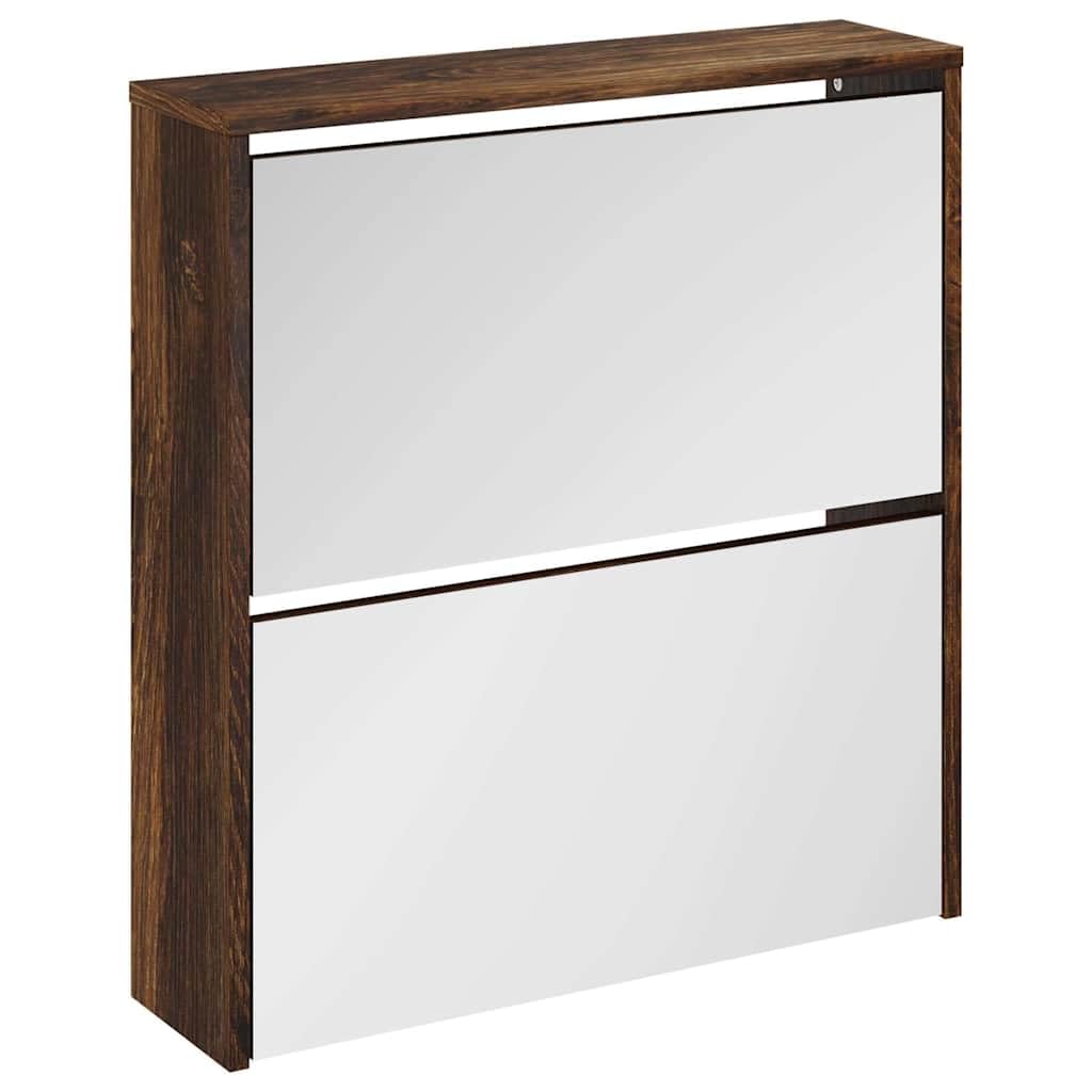 Botnik 2 poziomy z lustrem, drewno inżynieryjne, 63 x 17 x 67 cm,