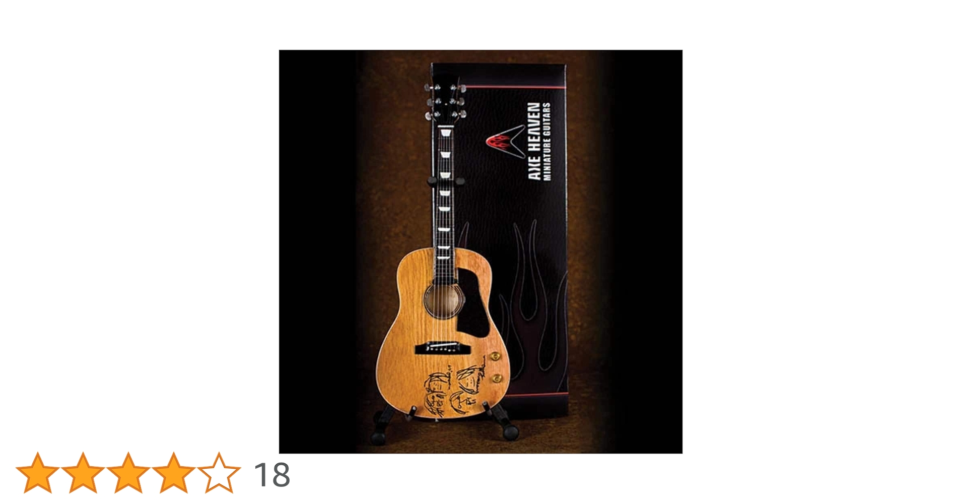 John Lennon Give Peace a Chance Acoustic Guitar: Miniature Guitar