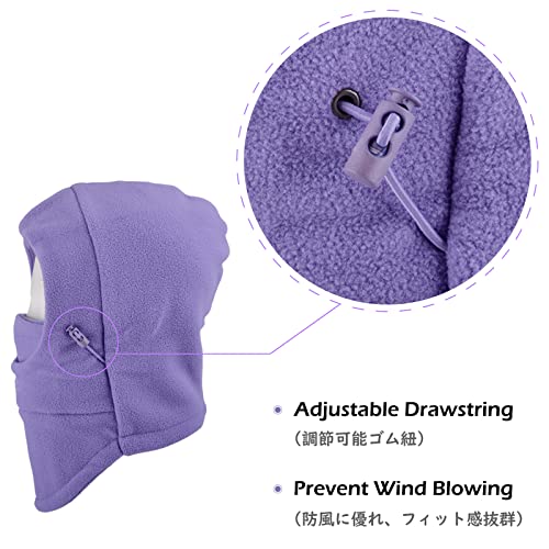 Image of TRIWONDER Kids Winter Hats Balaclava Ski Mask for Boys Girls Toddlers Windproof Adjustable Cold Weather Face Mask Neck Warmer