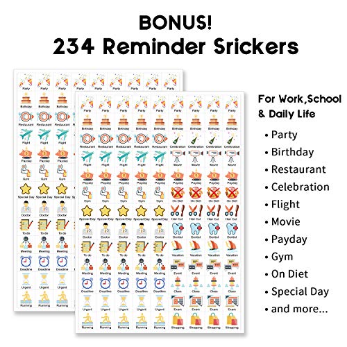 Mokani Small Desk Calendar 2023-2024 (8"X6"), Mini Monthly Desktop Calendar From January 2023 To June 2024, Academic Year Standing Desk Calendars With Planner Stickers #TOP5