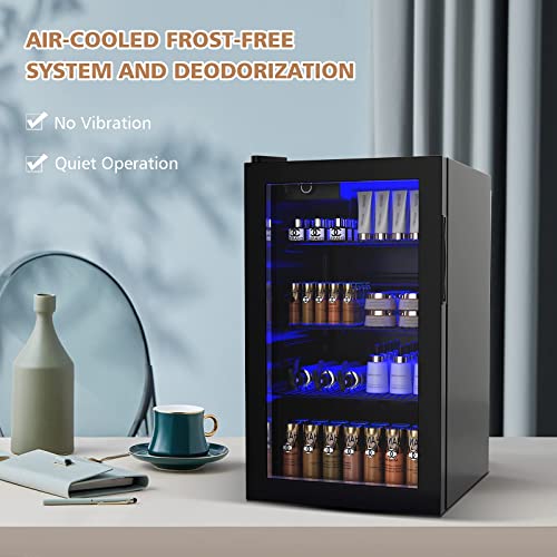Arlime Mini Fridge 120 Can, Beverage Refrigerator With Glass Door, Mini Drink Dispenser Machine Small Refrigerator For Office With Adjustable Shelves For Home Kitchen Bar, 3.2 Cu. Ft #TOP6