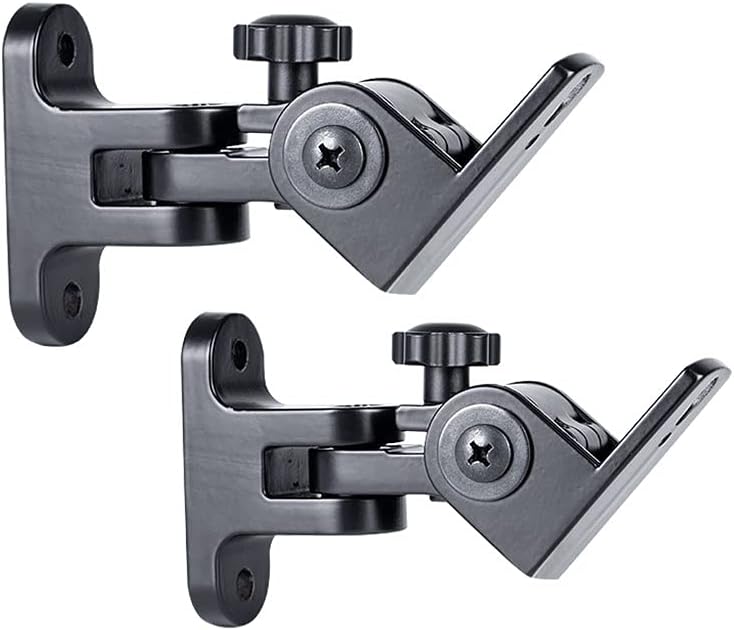 GZDcjscSound stand speaker Stand speaker Bracket Wall-mounted Small Speaker Bracket Media Equipment Stage Hanger Speaker Bracket Black 2 Pack Wall Mount Speaker Bracket