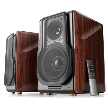 EDIFIER S3000PRO Bluetooth Bookshelf Speaker System with 256W RMS Wireless Connection Between Speakers Line In USB Optical Toslink Coaxial Balanced XLR and Bluetooth aptX