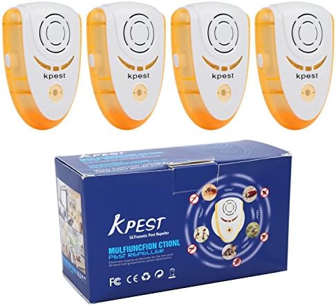 Kpest Ultrasonic Pest Repeller Pest Control,Electronic Plug In Pest Repellent For Mosquitos,Bugs,Mice,Roaches,Rats,Spiders,Other Insects,Non-toxic Environment-friendly, Humans & Pets Safe