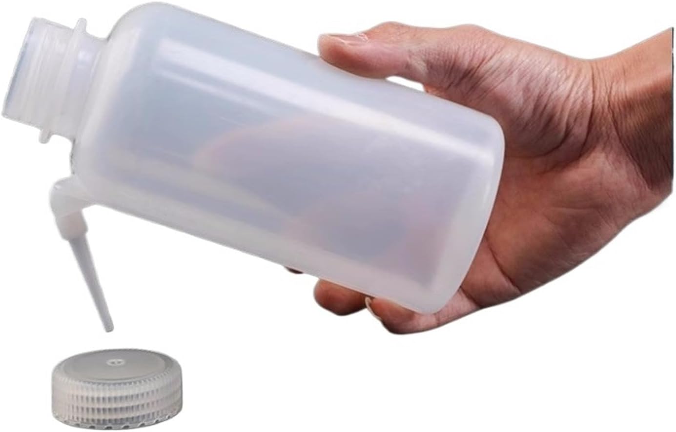 Plastic Wash Bottle Laboratory LDPE Squeeze Measuring Bottle for Lab Use Integrated Body & Separating Tube 500ml Wide Caliber