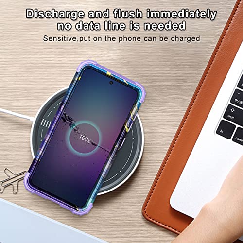 Rancase For Galaxy S21 Plus 5G Case,Three Layer Heavy Duty Shockproof Protection Hard Plastic Bumper +Soft Silicone Rubber Protective Case For Samsung Galaxy S21 Plus 5G 6.7 Inch,Purple #TOP4