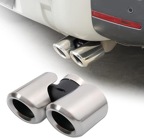 Miniatura 8 de Silenciador de tubo de escape trasero doble de acero inoxidable para Land Rover Defender 90 110 130 2020-2022 (negro)