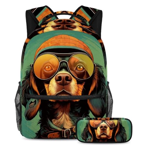 Sac d'école vintage cool pack de 4 pièces pour en finir avec le désordre des fournitures