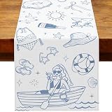 Heyfary Love on the Lake Bachelorette Party Table Runner Lakeside Wedding Bridal Shower Engagement Party Decoration Home Kitchen Dining Room Table Decor，13' x 72'