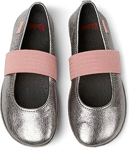 Camper Kids Girls Right Ballet Flat, Dark Gray, 10 Little Kid | Image 2