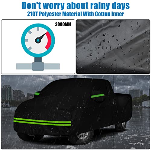 Image of Waterproof Truck Cover Replace for Nissan Frontier CrewCab 6ft Bed, 6 Layers All Weather Truck Cover with Zipper Door & Windproof Bands for Snow Rain Dust Hail Protection (6ft Bed)