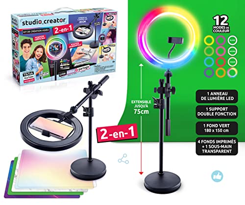 Miniatura 2 de Canal Toys Creator-Studio Video 2 En 1 Con Anillo Luminoso Led Multicolor, Soporte De Doble Función, Horizontal Y Vertical Inf 027