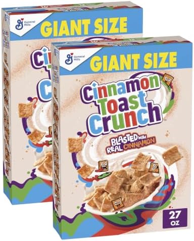 Original Cinnamon Toast Crunch Breakfast Cereal, 27 OZ Giant Size Box (Pack of 2)