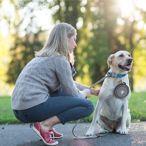 Image of Rest-Eazzzy Collapsible Dog Bowls for Travel, 2-Pack DogA‚ PortableA‚ WaterA‚ Bowl for Dogs Cats Pet Foldable Feeding Watering Dish for Traveling Camping Walking with 2 Carabiners, BPA Free