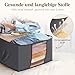 Lifewit Große Aufbewahrungstasche Schrank Organizer Set, Faltbar Kleideraufbewahrung mit verstärkt Griff, stabilem Reißverschluss für Kleidung, Bettwäsche, Bettdecken, Steppdecke, Grau, 6 Stück