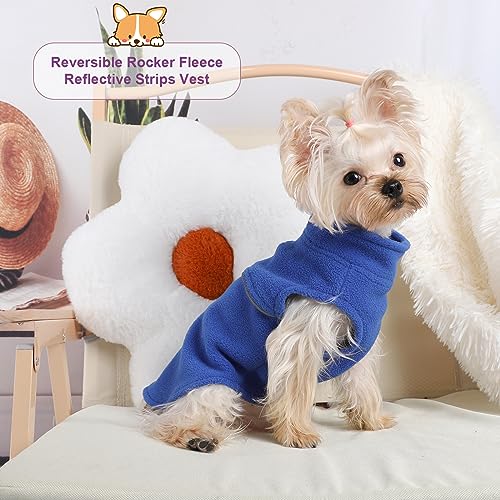 Small Dog Clothes Chihuahua Fleece Clothes Xxs~S Winter Warm Puppy Sweaters Boys Girls Tiny Dog Outfits For Teacup Yorkie Puppies Extra Small Breed Costume (Small Bust 13.38") #TOP5
