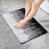 Non Slip Absorbent Bathroom Rug Mat, Fluffy Bath Mats, Machine Washable and Water Absorbent Shower C