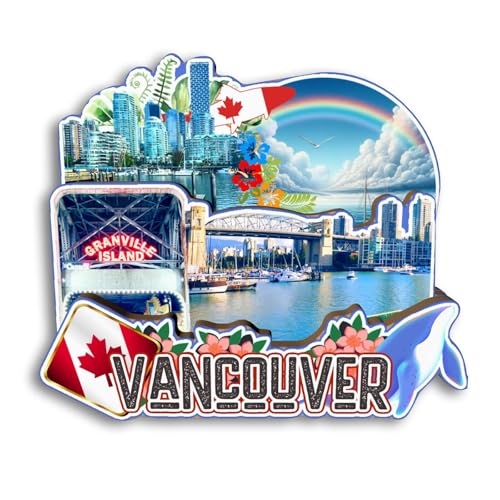 Imán decorativo redondo Vancouver 3-4 pulgadas