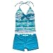 YiZYiF Kids Girls Tankini Bikini 2 Pieces Swimwear Swimming Bathing Suit Blue 7-8