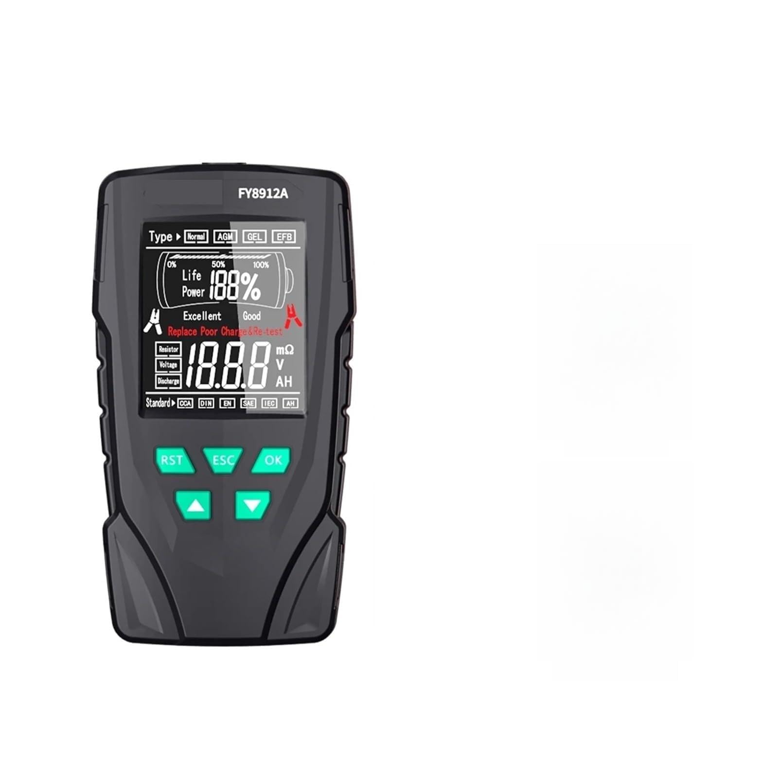 FY8912A Tester akumulatora samochodowego 12 V 24 Monitorowanie, motocyklowego, ciężarowego, obciążenie, tester pojemności,Precyzyjne testowanie(FY8912A)