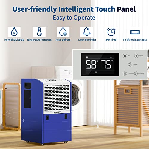 Yaufey 155 Pints Dehumidifier With Drain Hose, Commercial Dehumidifier For Large Basement, Industrial Or Commercial Space, Auto Defrost #TOP2