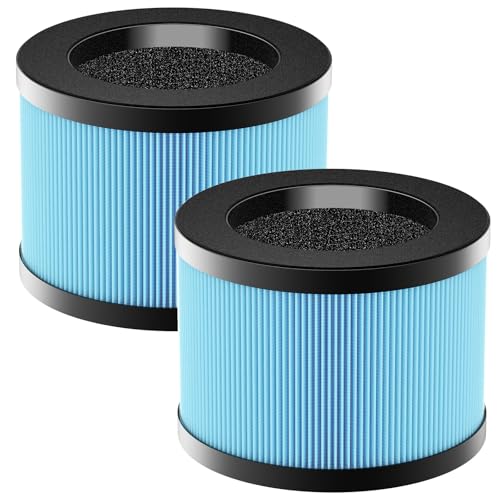 DH-JH12 MK0I MK0b TZ-K1 DH-JH01 HEPA Replacement Filter Compatible with VOOPNU DH-JH12, for Tolife TZ-K1, for FreAire KN6391, for Kloudi DH-JH01, for POMORON MJ001H/MJ012H Air Purifier, 2 Pack by LINNIW - Used condition - US$14.12