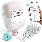 NIIMBOT B2 Etikettendrucker Selbstklebend, Etikettiergerät Beschriftungsgerät Label Printer mit Wasserfeste Etiketten, Bluetooth Label Maker für Zuhause, Datum, Klingelschild, Namensaufkleber, Rosa