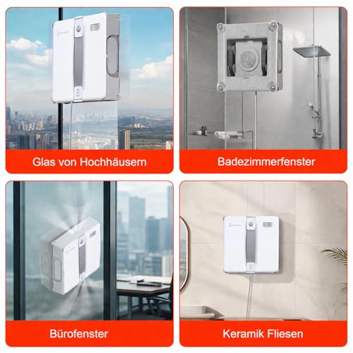 16 sztuk ściereczek do czyszczenia ECOVACS WINBOT Mini2 – zmywalne ściereczki z mikrofibry, wielokrotnego użytku, nie pozostawiają kłaczków, do czyszczenia okien bez smug, 12 miesięcy