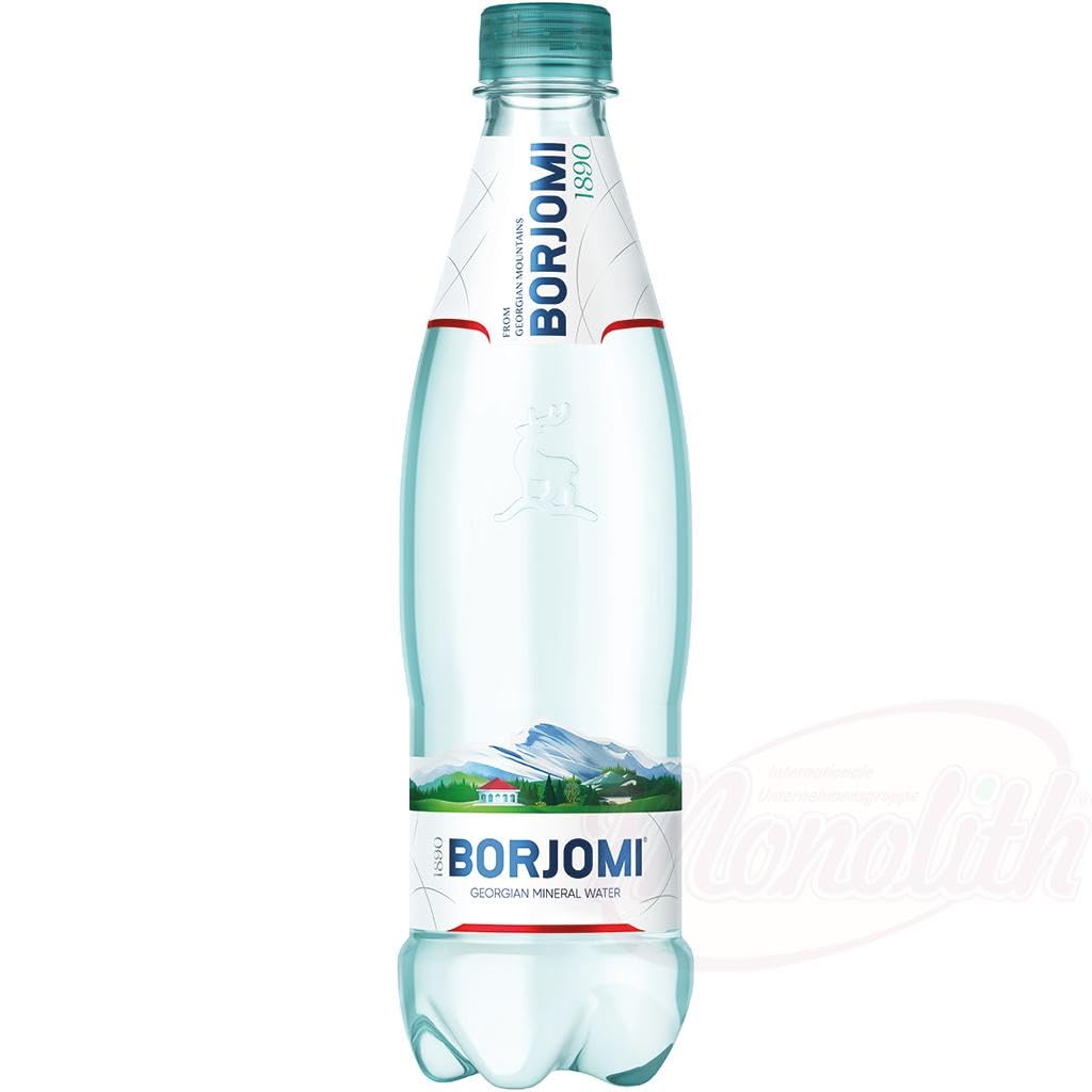 Borjomi Natürliches Mineralwasser mit Kohlensäure, Georgisches Mineralwasser, 500ml, 12er Pack