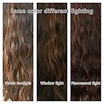 SAPPHIREWIGS Headband Wig Loose Body Wavy Glueless Synthetic Hair for Black Women Wave None Lace Front Wigs Mix Brown Color Headband Wigs 150% Density 26inches - Image 4