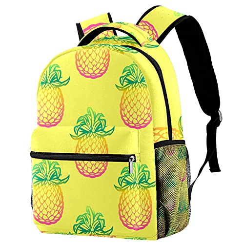 Sac à dos de voyage avec porte-bouteille intégré motif ananas
