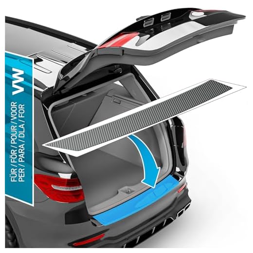 uProtect Auto Ladekantenschutz Folie für VW Polo 6 (VI) AW I 2017-2025 - Stoßstangenschutz, Kratzschutz, Lackschutzfolie - Carbon Optik Selbstklebend