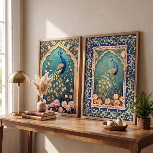 Image of kotart Traditional Madhubani Indian Wall Art Paintings for Living Room | Framed Wall Painting for Home Room Bedroom Office Wall Decor| Paintings For Home Decoration | (Art 2, (10x13 inch), Framed)