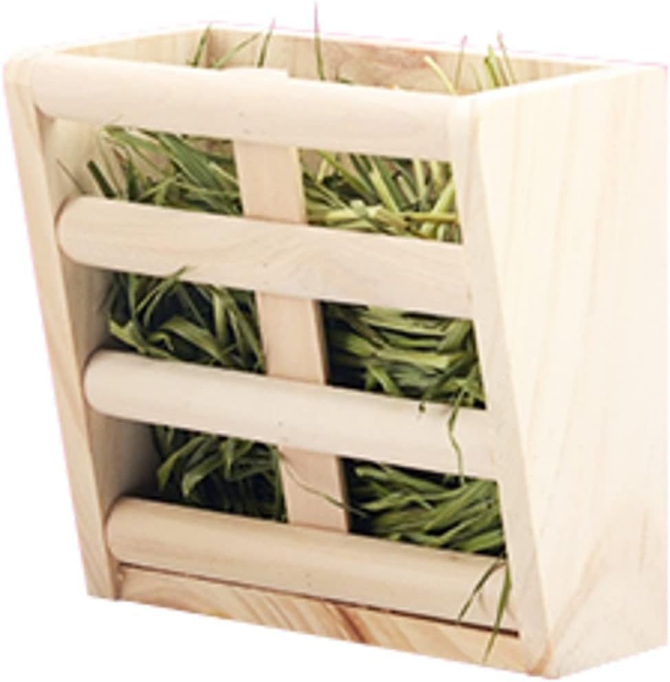 ラクエスト Laquest うさぎ 餌入れ 木製 牧草 ケージ固定 餌箱 フードフィーダー えさ箱 かじり木 ペット Aタイプ