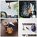 Wangenbro 2 in 1 Feng Shui Wu Lou Brass Gourd 12 Zodiac Wood Carved Lucky Key Chain - Chinese Style Gift for Collecting and Gifting(Tiger)