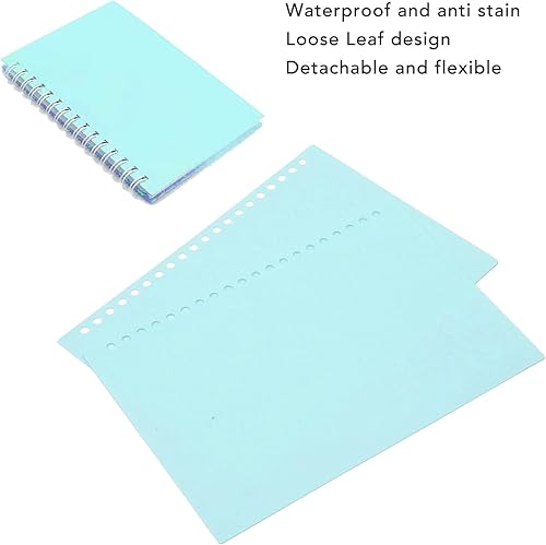 Miniatura 2 de 20PCS 20 Ring Binder,Loose Leaf Colorful Translucent Frosted Detachable PP A5 Binder Covers for Notebook,Book Cover Binding Covers(Soft Green)