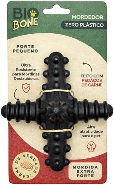 Biobone Asterisco – Mordedor Natural para Cães (Pequeno, Carne)