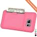 ZVE Shock-Absorption Ultra Slim Protective Leather Wallet Cover with Credit Card ID Holders for Samsung S6 - Italian Rose