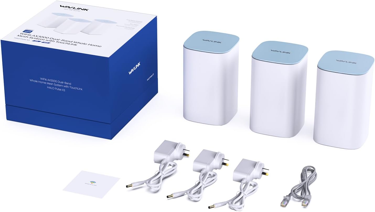 WAVLINK AX3000 WiFi 6 Mesh System 3 Pack - 2026 Latest, Up to 3.0 Gbps Speed & 7,300 Sq. Ft. Coverage, Replaces Wireless Router and WiFi Extender Signal Booster, Support Wired Backhaul, App Control 9 51QLqISUjSL. AC SL1500
