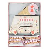 Meri Meri Ice Cream Valentine Cards (Pack of 12), Classroom Valentine's Day Cards, Friendship Bracelets, Valentines Gifts, Pretty Pastels, Fun Messages, For Ages 3+, 2.25 x 4.25 x 0.125 inches