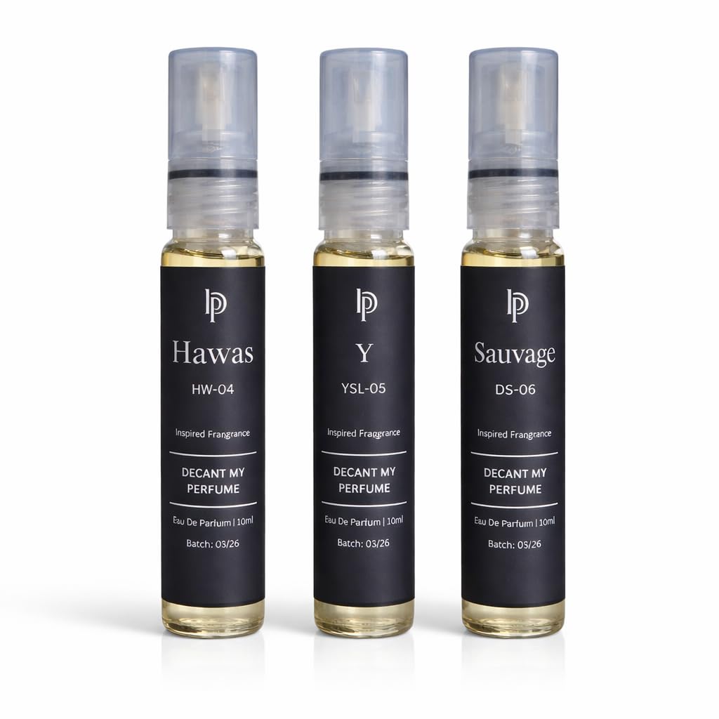 The Daily Compliment Set – 3x10ml Perfume Decant Combo | Hawas Inspired + Y Inspired + Sauvage Inspired | Fresh Clean Long Lasting Everyday Fragrance Set for Men | Travel Size-image-30
