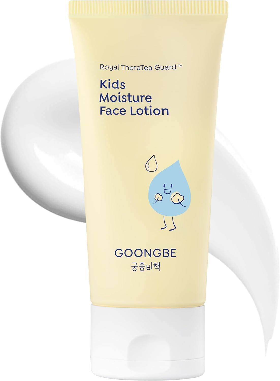 GOONGBE Loción facial hidratante para niños, hidratación facial diaria para niños coreanos, crema hidratante refrescante de 8 horas con Cica y alantoína, fragancia sin alérgenos,