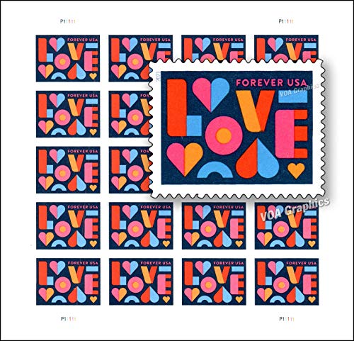 Love 2021 Forever Postage Stamps Sheet Of 20 Us Postal First Class Valentine Wedding Celebration Anniversary Romance Party (20 Stamps) #TOP1