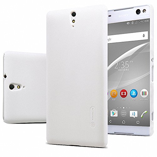 Sincowr Super Shield Shell Hard Skin Back Case Cover for Sony Xperia C5 Ultra + 1 pack of screen protector (For Sony Xperia C5 Ultra ) (WHITE)
