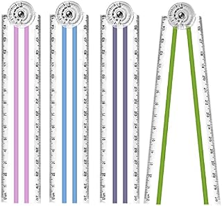4 PCS Folding Rulers, 30cm Foldable Ruler 15cm Clear Rulers Stationery Ruler Fold Transparent Straight Ruler Bendy Geometric Ruler Flexible Plastic Ruler for School Kids