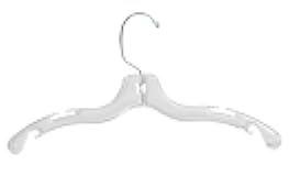 SSWBasics 14 inch Clear Plastic Junior Dress Hangers - Case of 100